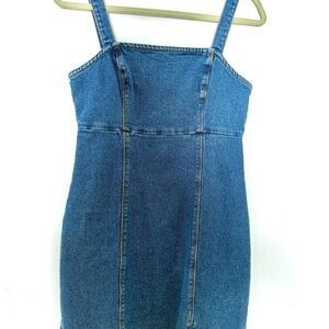 hollister denim mini dress